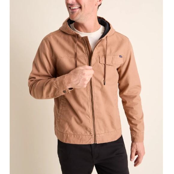NEW CHUBBIES Men's Brown The Harvester Heavyweight Canvas Hooded Jacket Size 2XL - Picture 4 of 12